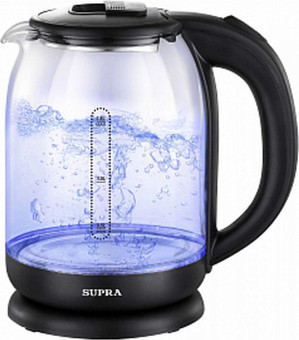 Чайник электрический Supra KES-1851G 1.8л. 1500Вт черный/прозрачный (корпус: стекло)