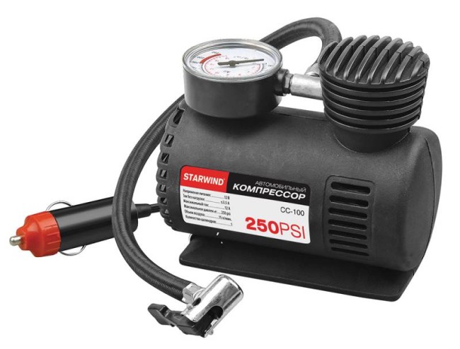 Компрессор автомобильный Starwind "CC-100", 15 л/мин Компрессор автомобильный Starwind "CC-100", 15 л/мин
