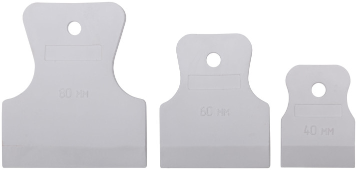 КУРС РОС Набор шпателей резиновых 40/60/80мм, белые (06853)