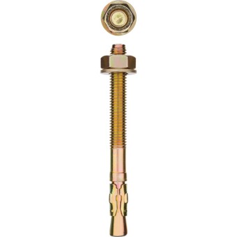 Анкер ЗУБР клиновой, М6 x 95 мм, 100 шт, желтопассивированный 302032-06-095