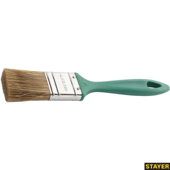 Плоская кисть STAYER Lasur 38 мм 1.5" смешанная щетина пластмассовая ручка 01081-38