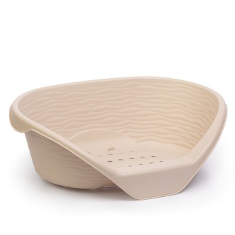 АЛЬТЕРНАТИВА М8826 Лежак для кошек и собак пластиковый (бежевый)