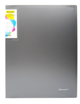 Папка на 4-х кольцах Silwerhof Perlen 271958-77 A4 1мм кор.38мм внутр. с вставкой серебристый металлик