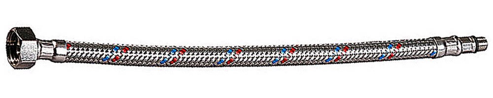 Подводка гибкая ЗУБР для воды к смесителям, оплетка из нержавеющей стали, укороченная, гайка-штуцер 1/2 - 1,2м 51002-120