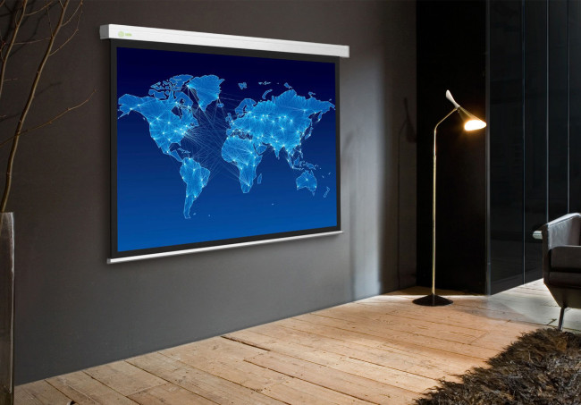 Экран для проектора Cactus Wallscreen CS-PSW-150x150, 150х150 см, 1:1, настенно-потолочный белый