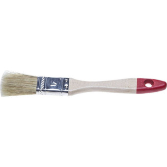 Кисть плоская STAYER "UNIVERSAL-STANDARD", светлая натуральная щетина, деревянная ручка, 20мм