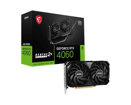 Видеокарта MSI Ventus nVidia RTX 4060 8192 17000 128 RTL (RTX 4060 VENTUS 2X BLACK 8G OC)