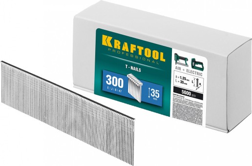 Гвозди для нейлера KRAFTOOL тип 300 35 мм 5000 шт. 31785-35
