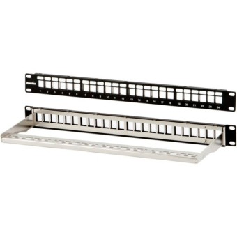 Патч-панель наборная Hyperline PPBL3-19-24S-RM 19" 1U 24xRJ45