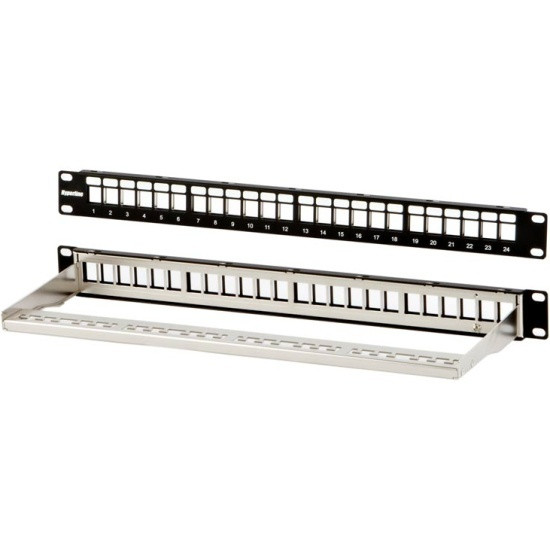 Патч-панель наборная Hyperline PPBL3-19-24S-RM 19" 1U 24xRJ45
