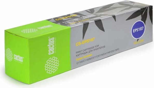 Картридж лазерный Cactus CS-EPS187 желтый (4000стр.) для Epson AcuLaser C1100/C1100N/CX11/CX11N/CX11