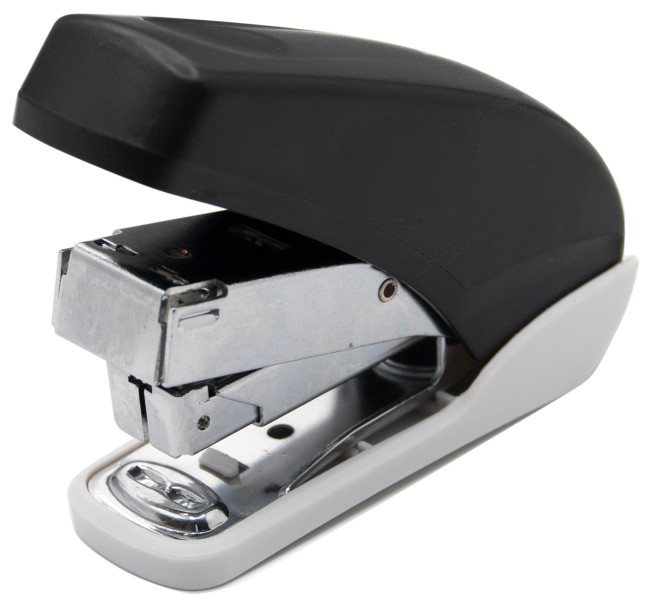 Степлер Silwerhof EASILY 24/6 26/6 (25листов) встроенный антистеплер снижение усилия черный 50скоб закрытый