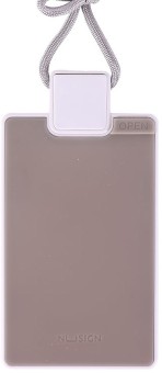 Бейдж Deli NS126WHITE Nusign 108х67мм вертикальный белый шнур