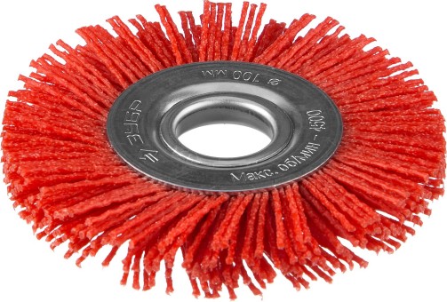Щетка дисковая для УШМ, нейлоновая проволока с абразивным покрытием, 100х22мм,ЗУБР,35160-100_z01