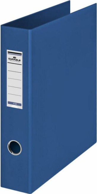 Папка на 4-х D-кольцах Durable 3160-07 A4 ПВХ кор.65мм торц.карм с бум. встав синий