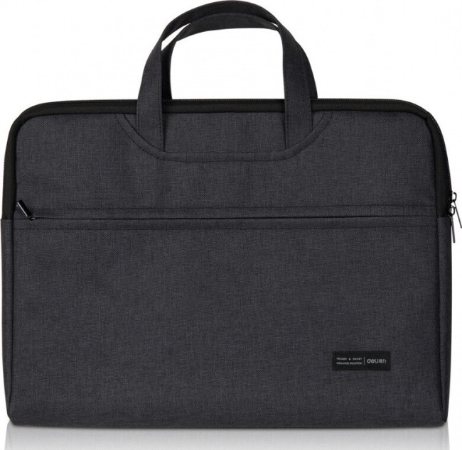 Папка-портфель Deli 5590BLACK 1 отдел. A4 текстиль черный