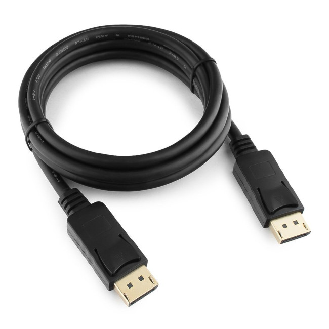 Кабель DisplayPort Cablexpert CC-DP2-6, v1.2, 1.8м, 20M/20M, черный, экран, пакет RTL 100