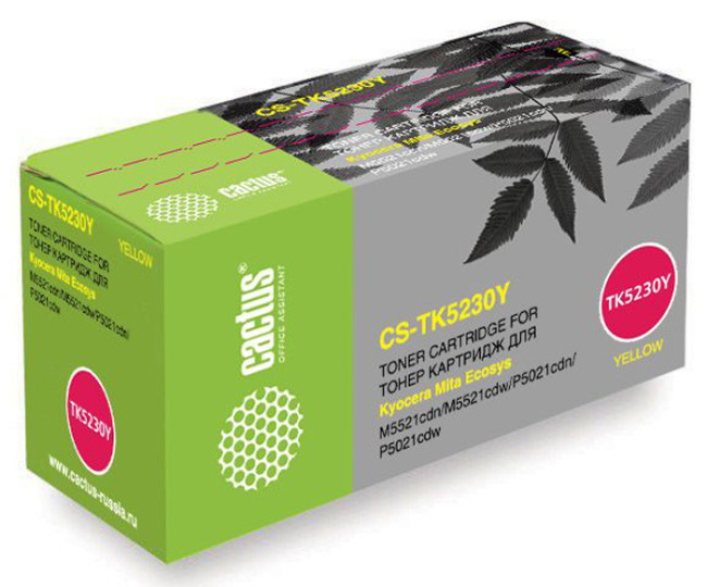 Картридж YELLOW /M5521CDN 2.2K CS-TK5230Y CACTUS