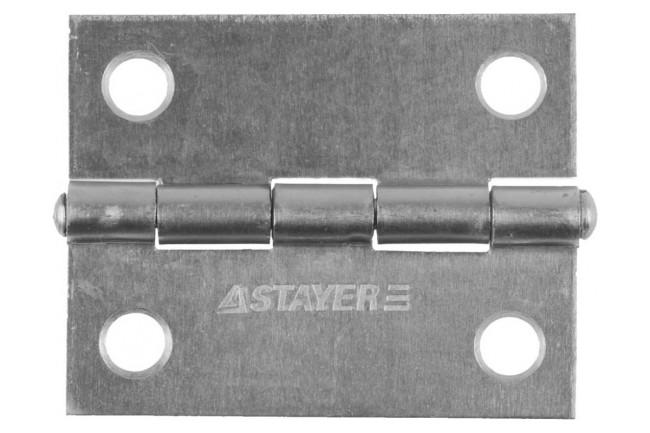Карточная петля STAYER 50x38х1.25 мм цвет белый цинк 37611-50-1