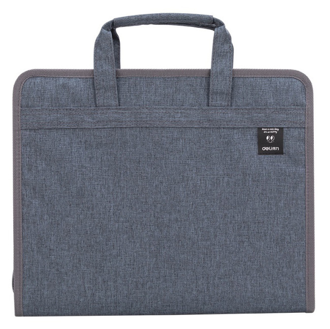 Папка-портфель Deli 72560 13 отдел. A4 текстиль ассорти