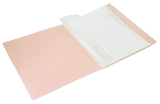 Папка с 40 прозр.вклад. Бюрократ Gems GEM40CREAM A4 пластик 0.7мм торц.карм с бум. встав кремовый же