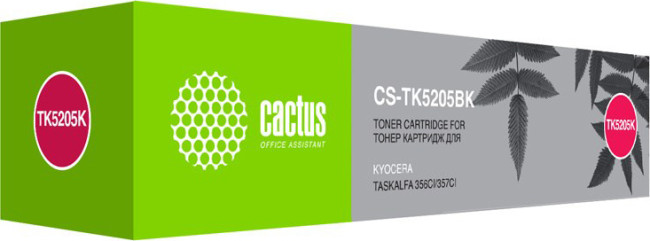 Картридж лазерный Cactus CS-TK5205BK черный (18000стр.) для Kyocera Ecosys 356ci