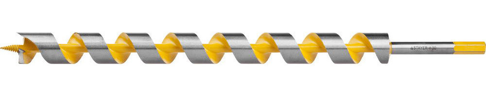 Сверло левиса по дереву, шестигранный хвостовик, STAYER Spiral 30x450/360мм, 29475-450-30