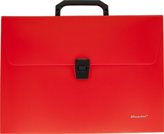 Портфель Silwerhof 322715-04 1 отдел. A4 пластик оранжевый неон