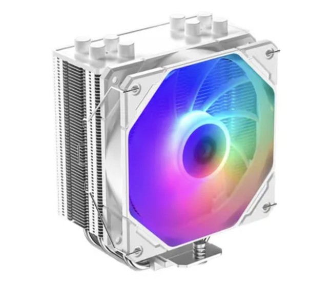 Устройство охлаждения(кулер) ID-Cooling SE-224-XTS ARGB WHITE Soc-AM5/AM4/1151/1200/1700 4-pin + 3-pin 29dB Al+Cu 650gr LED Ret