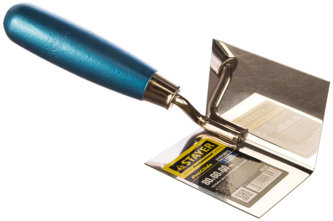 Кельма STAYER "PROFI" для внутренних углов, нержавеющее полотно, 80х60мм, 0836