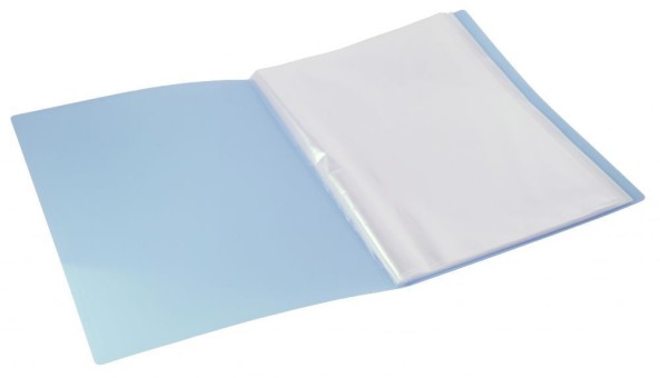 Папка-портфолио с 40 прозр.вклад. Бюрократ Gems GEMPP40AZURE A4 пластик 0.7мм карм.на лиц.стор. голу