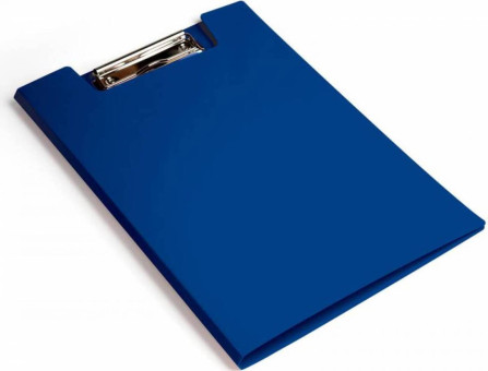 Папка клип-борд Бюрократ -PD602BLU A4 пластик 1.2мм синий с крышкой