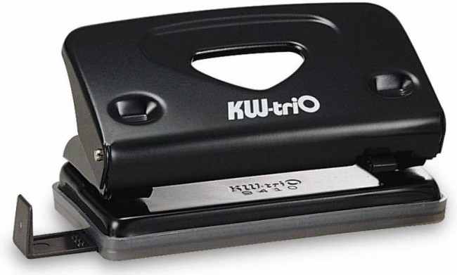 Дырокол Kw-Trio Classic Mini 941 макс.:10лист. металл ассорти отв.:2 с линейкой