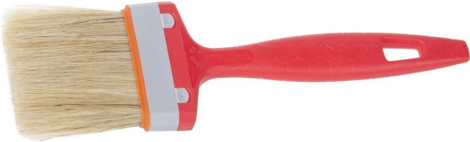 Кисть плоская ЗУБР"УНИВЕРСАЛ-СТАНДАРТ", натуральная щетина, пластмассовая ручка, 2,5"/63мм