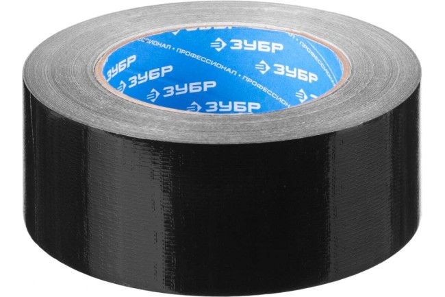 Армированная лента на тканевой основе универсальная ЗУБР Профессионал 48 мм 10 м черная 12096-50-10