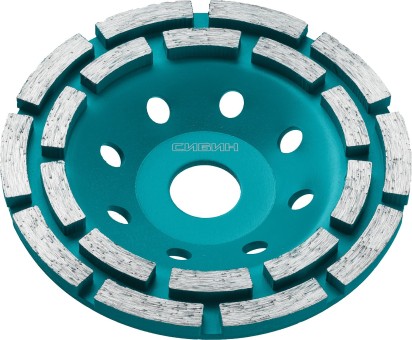 Двухрядная чашка алмазная СИБИН 125 мм 33441-125