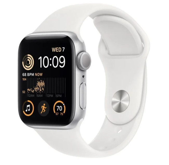 Смарт-часы Apple Watch SE 2022, 44mm Silver (серебряный), USA, MNTJ3LL/A
