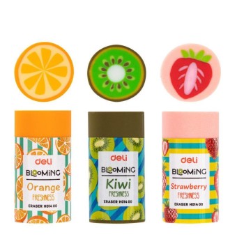 Ластик Deli Blooming цилиндр22x43мм ассорти EH01400