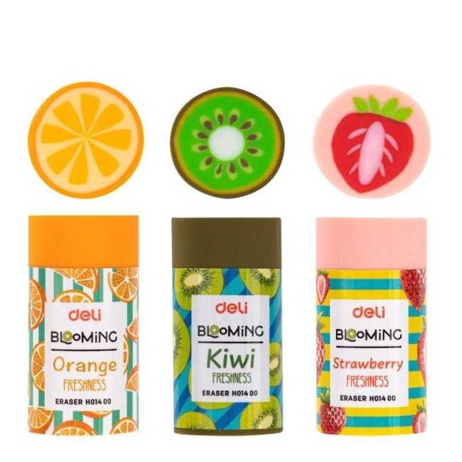 Ластик Deli Blooming цилиндр22x43мм ассорти EH01400