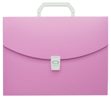 Портфель Бюрократ Pastel PASTPP01PINK 1 отдел. A4 пластик 0.7мм розовый