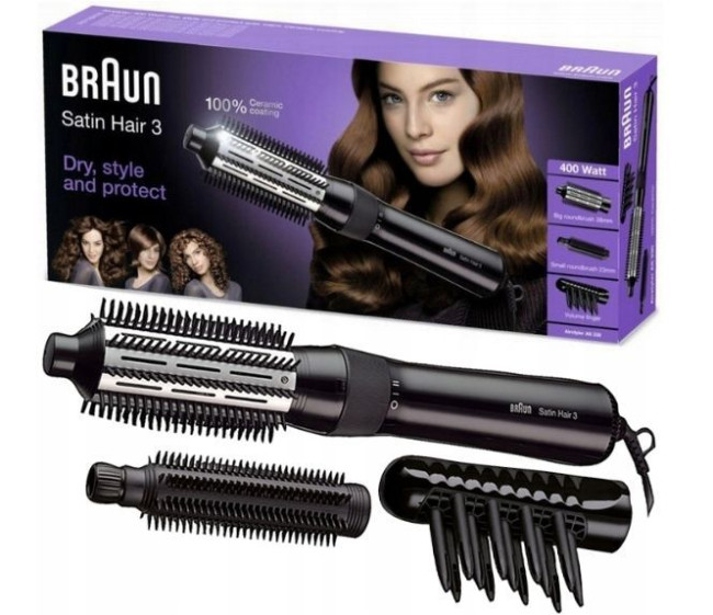 Фен-щетка Braun AS330 400Вт черный