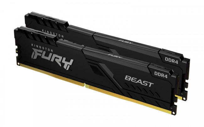 Kingston 32GB 3200MHz DDR4 CL16 DIMM (Kit of 2) 1Gx8 FURY Beast Black Kingston 32GB 3200MHz DDR4 CL16 DIMM (Kit of 2) 1Gx8 FURY Beast Black