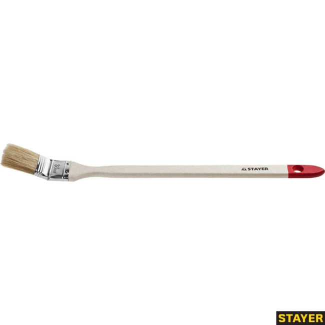 Комплект 2 шт, Кисть STAYER "MASTER" "Универсал" радиаторная для всех видов ЛКМ, светлая натурал щетина, дере, 0112-38_z01