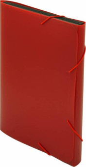 Портфель Бюрократ -BPR6RED 6 отдел. A4 пластик 0.7мм красный