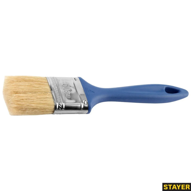 Комплект 3 шт, Кисть плоская STAYER "UNIVERSAL-PROFI", светлая натуральная щетина, пластмассовая ручка, 50мм, 01085-50_z01
