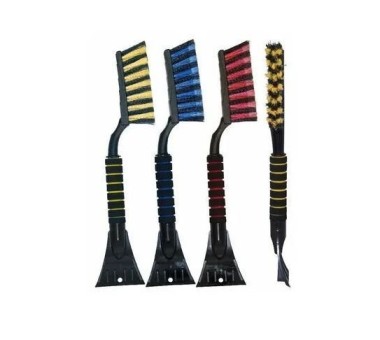 BLACK&BLUE ВВ1001 Щетка для снега cо скребком поролоновая ручка, цветная (48см) 44382