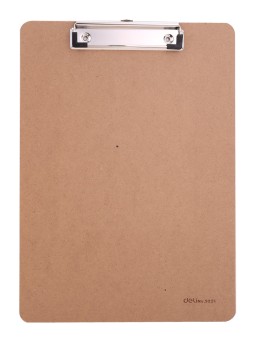 Папка клип-борд Deli E9226 A4 древесная плита бежевый
