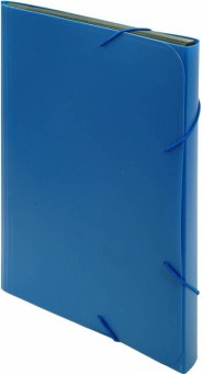 Портфель Бюрократ -BPR6BLUE 6 отдел. A4 пластик 0.7мм синий