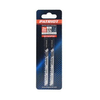 Пилка для лобзика EDGE by PATRIOT T144DF по дереву, 2шт в блистере