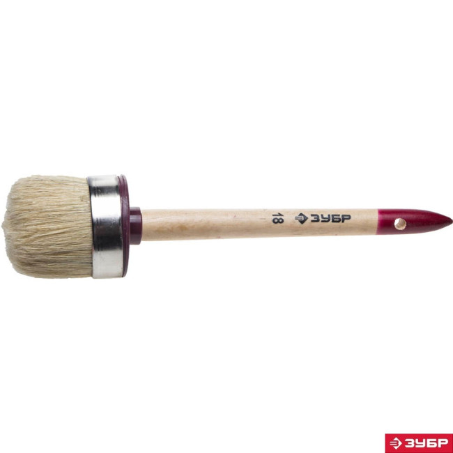 Комплект 4 шт, Кисть круглая ЗУБР "УНИВЕРСАЛ - МАСТЕР", светлая щетина, деревянная ручка, №18, 60мм, 01501-60 Комплект 4 шт, Кисть круглая ЗУБР "УНИВЕРСАЛ - МАСТЕР", светлая щетина, деревянная ручка, №18, 60мм, 01501-60